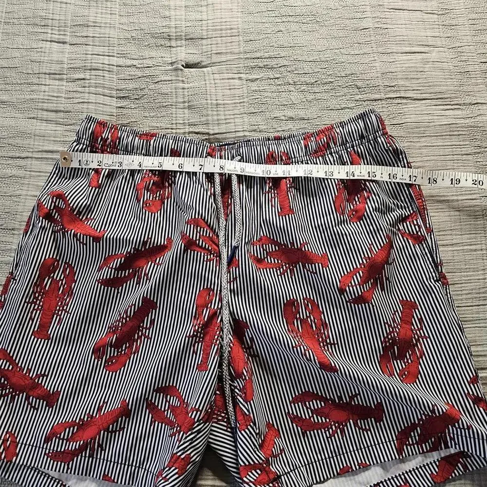 Rainforest Men's Swim Shorts with Lobster Print, Size S